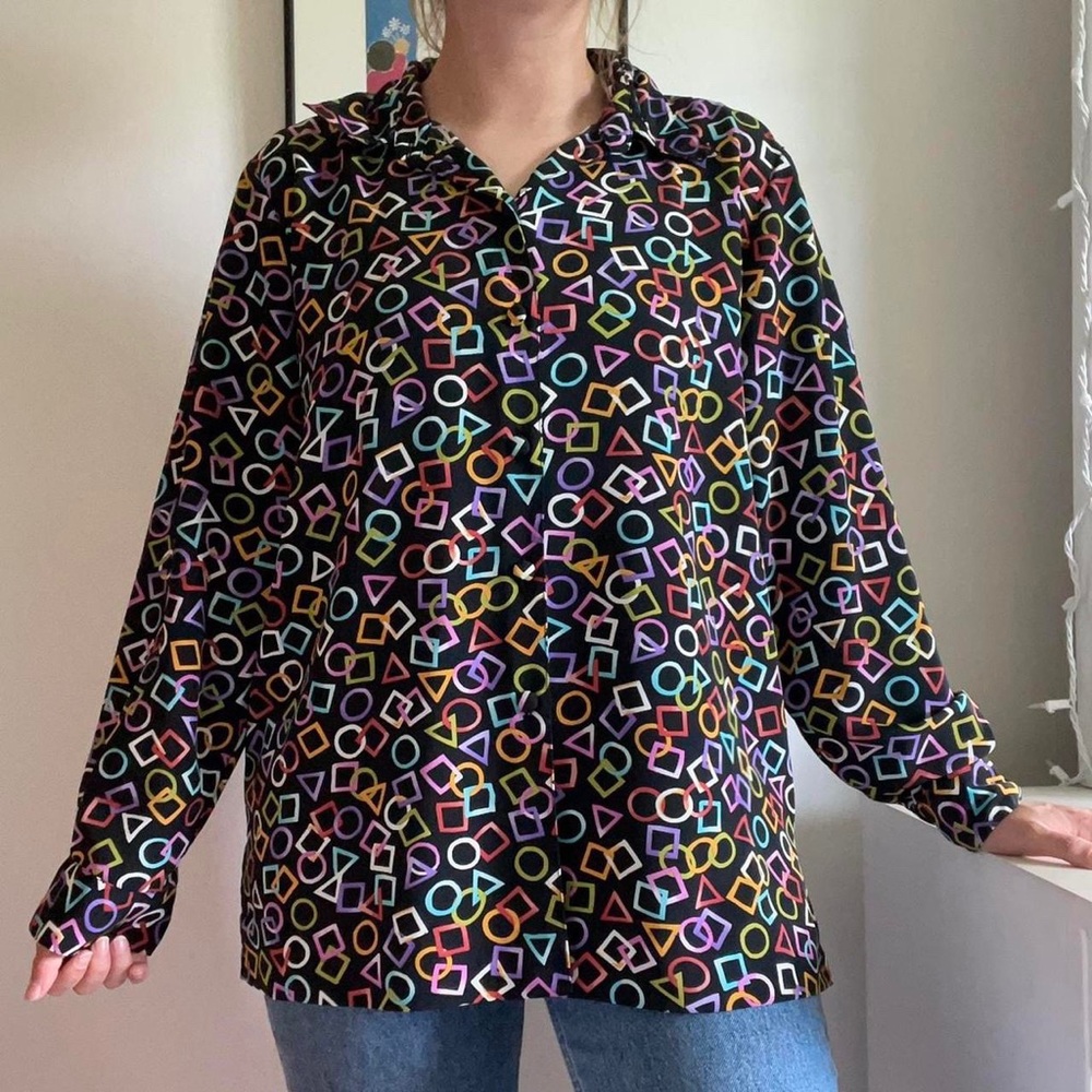 Retro patterned blouse